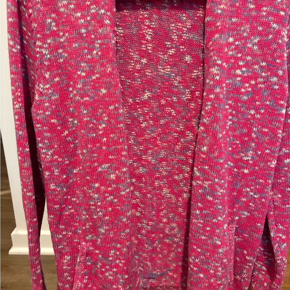 Lands' End Pink Multicolor Knit Sweater Size Small